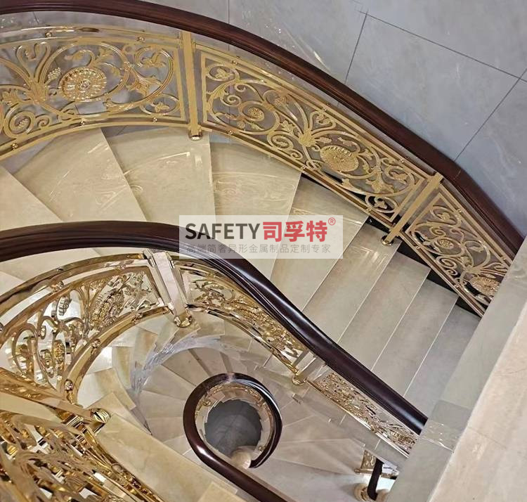 銅藝雕刻欄桿扶手，輕奢時尚，溫馨典雅(圖4)